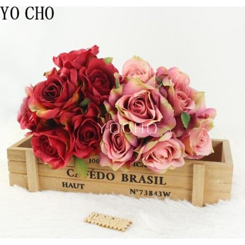 1 Bundle Silk Rose Wedding Bouquet Home Table Accessories Small Rose Fake Flores Sister Party Prom Decor Artificial Roses Flower