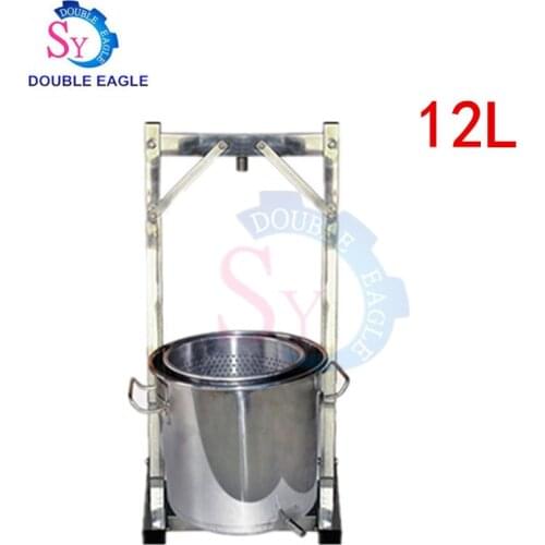 12L Commercial Hand Fruit Juice Cold Press Juicing Machine 304 Stainless Steel Jack Manual Grape Pulp Juicer Machine