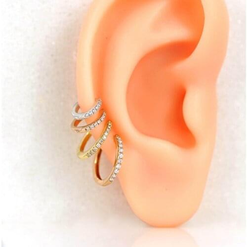 2021 New Cubic Zircon Small Hoop Earrings for Women Gold Color Circle Earrings Wholesale Round Small Earring Jewelry