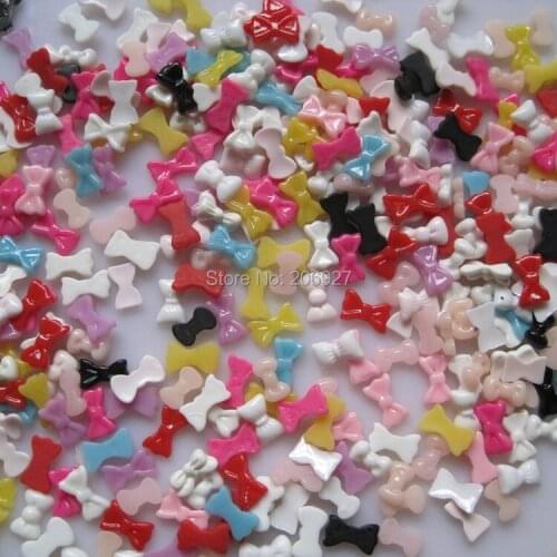 #28 30pcs Cute Mix Bow Shape Nail Resin Decoration Outlooking
