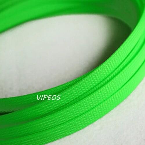 3Meter Braided Cable 8-15mm Wiring Harness Loom Protection/Sleeving - Green for DIY cable