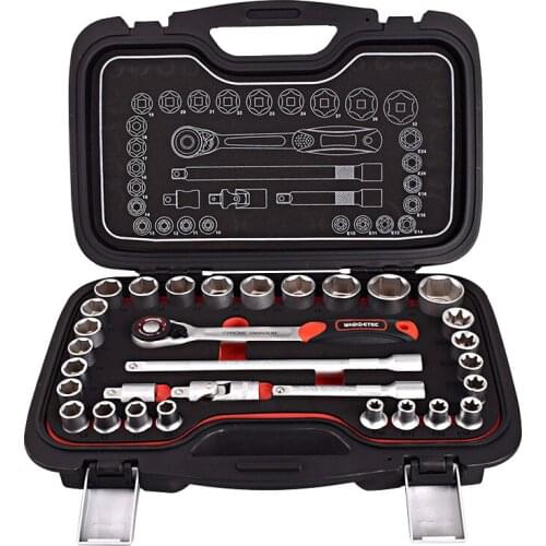 31pcs Sets of Multifunctional Socket 1/2“ Ratchet Wrench Universal Car Auto Repair Toolbox Combination Tool Kits