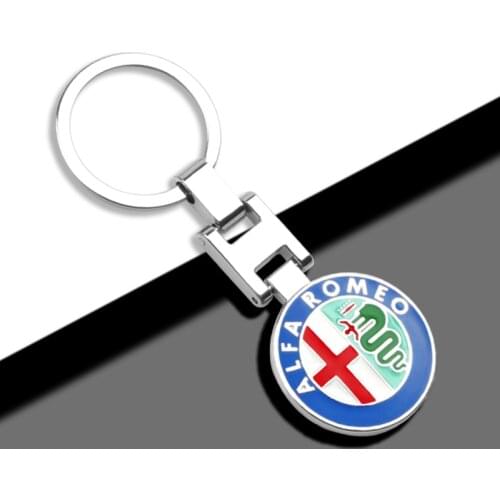3D Metal Car Keychain key ring key chain Auto Emblem Keychain For Alfa Romeo 147 156 159 mito giulia stelvio gt Car accessories