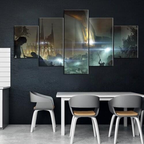 5 Piece Decorative Painting Poster Game Home Mural Deus Ex- Mankind Divided Game Animation Art Wall Decor Paintings