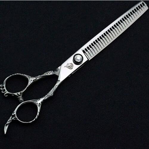 7" Pet Dogs Gromming Scissors Thinning Shears Sharp Blade Animals Cat Thinning Scissors Stainless Steel Barbers Cutting Tools