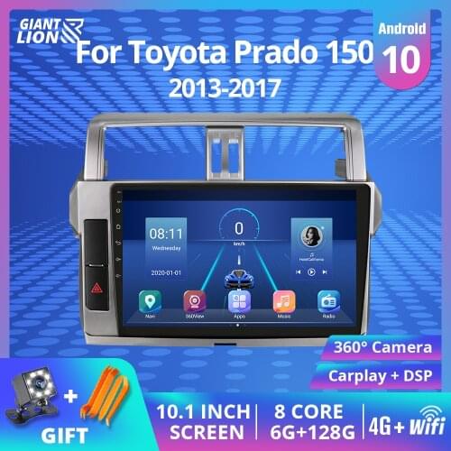 2DIN Android 9.0 Car Radio For Toyota LAND CRUISER PRADO 150 2013-2017 Car Multimedia Video Player Navigation GPS No 2 Din DVD