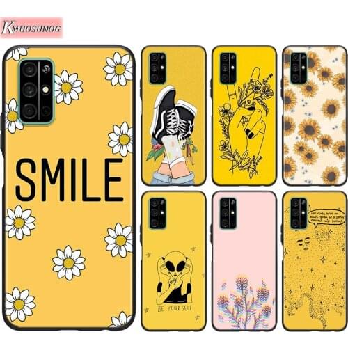 Black Cover keep smile yellow for Huawei Honor 30 20S Pro 10i 9C 9A 9S 9X 8X 10 9 Lite 8 8A 7A Pro Lite Phone Case