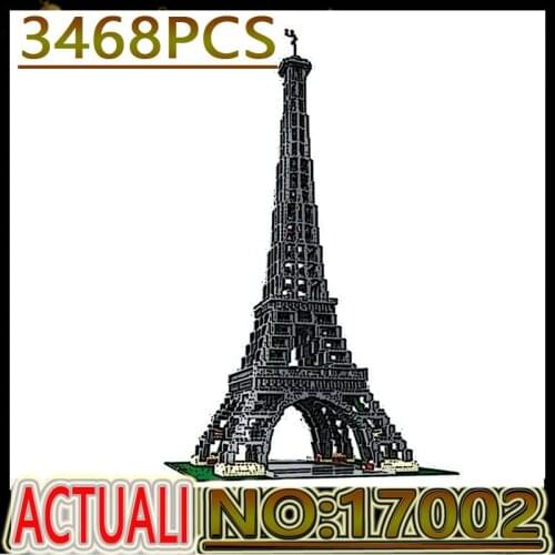 The Eiffel Tower PARIS Architecture 17002 City Street Building Blocks Bricks Compatible with 180084 Kids DIY Toys Birthday Gifts