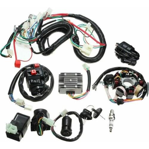 CDI Ignition Coil Wiring Harness Switch Stator Solenoid Relay Regulator for ATV QUAD 150CC 200CC 250CC 300CC Dirt Bike