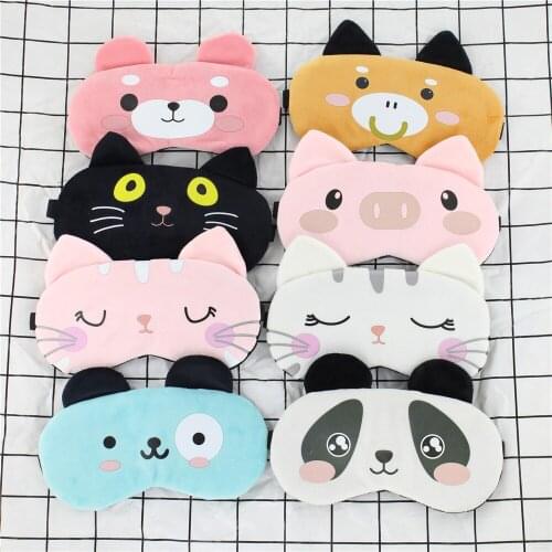 Plush Animal Eye Mask Remedy For Sleeping Light Proof Soft Suitable For Any Rest Situation Blindfold Health Care For Women Man