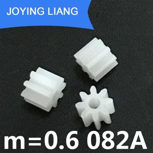 082A 0.6M Pinion Modulus 0.6 Plastic Gears 8 Tooth 2mm Tight for Motor Shaft Toy Accessories 5000pcs/pack