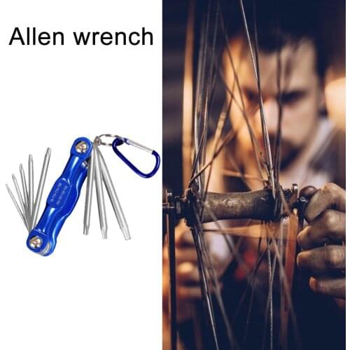 8pcs Folding Hex Allen Key Metric Wrench Set Spanner Screwdriver Repair Tools Spanner Automobile Repair Tool Kit