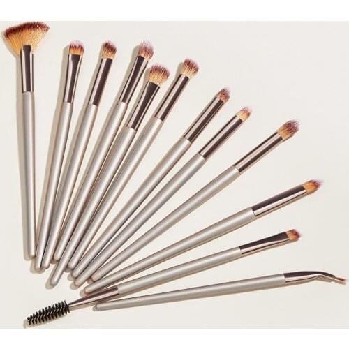 Reusable 12Pcs/Set Stylish Combination Makeup Brush Set Beauty Tool Foundation Brushes Non-irritating for Home Use