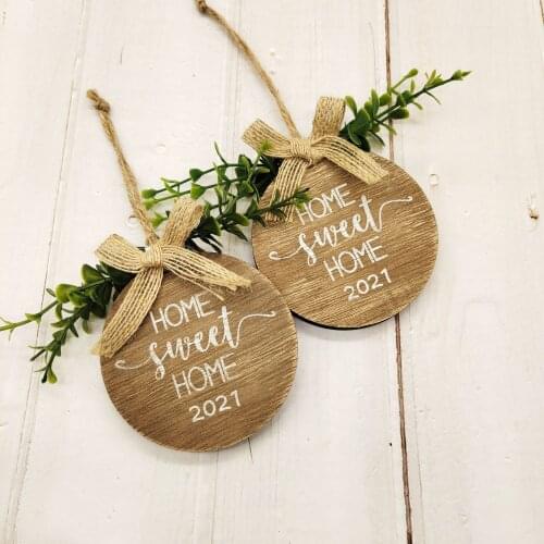 2021 New Creative Wooden Crafts Vintage Wooden Pendant Wall Door Hanging Home Decoration DIY Holiday Gifts wall decor