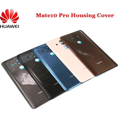 Original Huawei Battery Back Cover Glass Rear Door Housing Panel Case Phone Replacement For Mate 10 Pro With Camera Lens & Logo