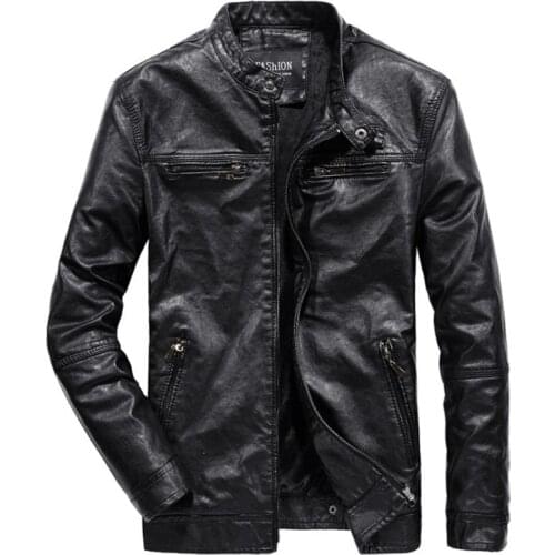 Autumn Men Leather Suede Jacket Slim Fit PU Outerwear Fashion Motorcycle Biker Leather Jacket Male Jaqueta De Couro Masculina