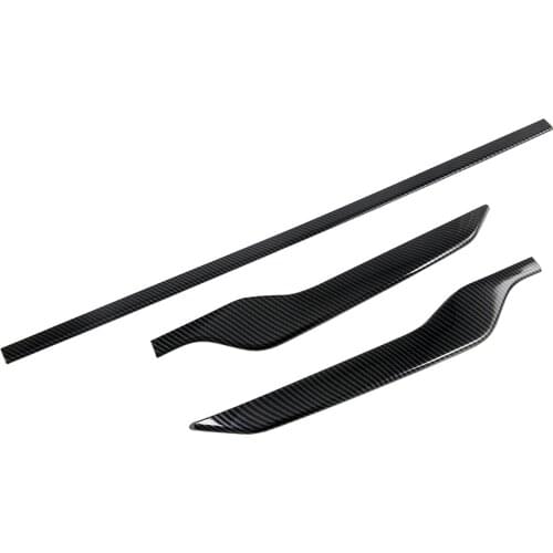 Tail Bumper Trim Cover Strips Frame Decoration Trim Accessories For Honda CR-V CRV 2020 2021 Black Carbon Fiber