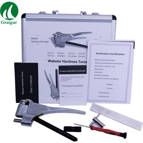 W-B75 Portable Copper Alloy Webster Hardness Tester Measuring Scope 0~20HW