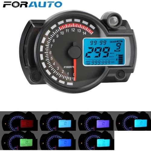MAX 299KM/H 7 Colors Motorcycle Meter LCD Digital Odometer Motorbike Accessories Moto Dashboard Motorcycle Speedometer