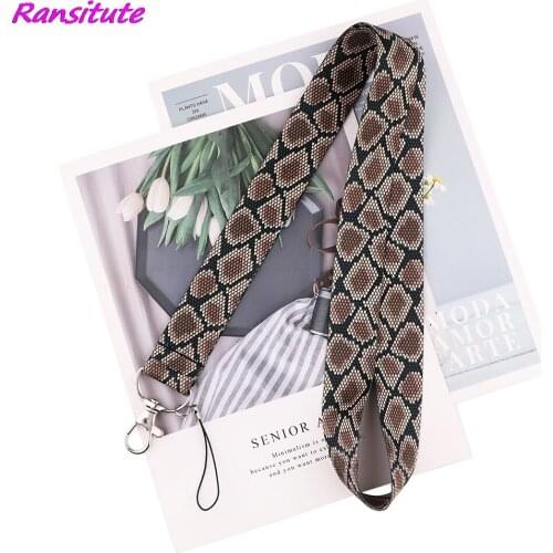 Ransitute R1971 Python Pattern Cool Creative Lanyard Badge ID Lanyards Mobile Phone Rope Key Lanyard Neck Straps Accessories