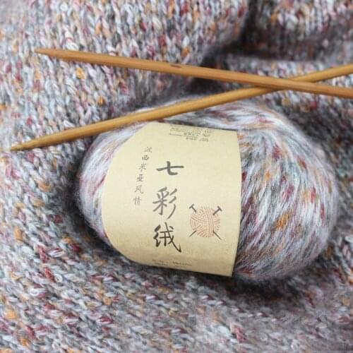 Multi-color Cotton Blended Yarn Alpaca Wool Yarn for Hand Knitting Sweater Anti-Pilling Fancy Yarn for Crocheting Shawl Cardigan