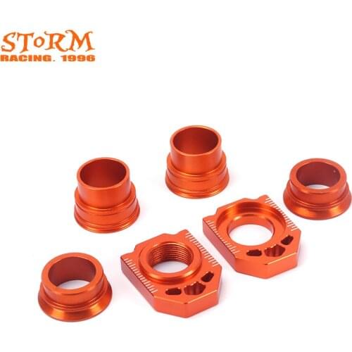 Motorcycle Chain Adjust Axle and Wheel Hub Spacers For KTM SX XCF SXF XCF250 XCF350 XCF450 SX250 SX125 SX350 SX450 XCF250