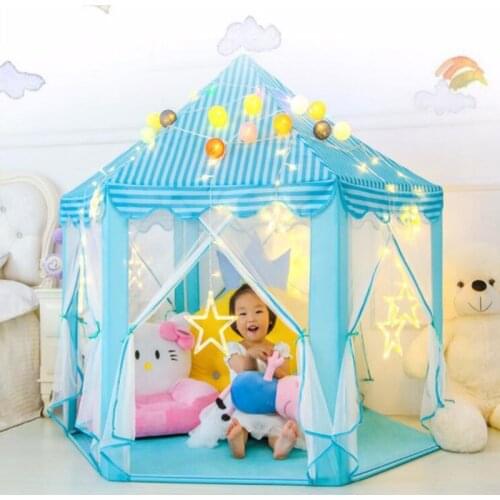 Princess Pink Castle Childrens Tent Castle Toy Play House Portable Prevent Mosquitoes Outdoor Indoor Baby Tents LZP001