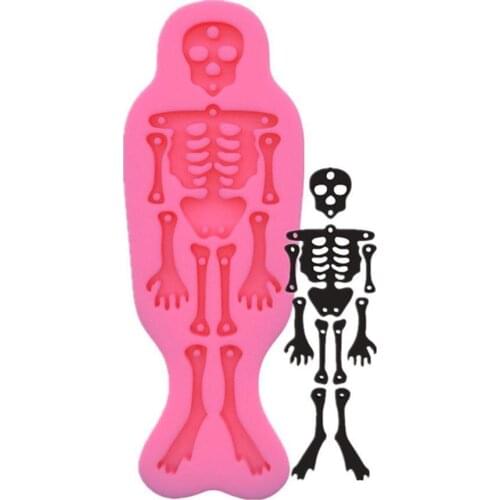 Halloween Skull Earrings Silicone Mold Handmade DIY Crafts Necklace Pendant Jewelry Making Tools