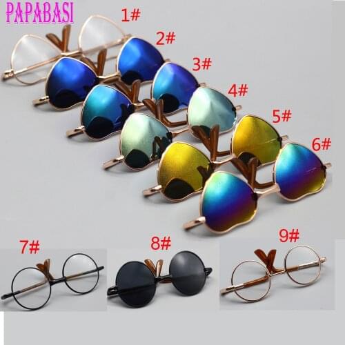 10cm Round And Heart Doll Sunglasses for 43cm Doll Baby as for 16inch Sharon doll EXO doll Glasse Accessories