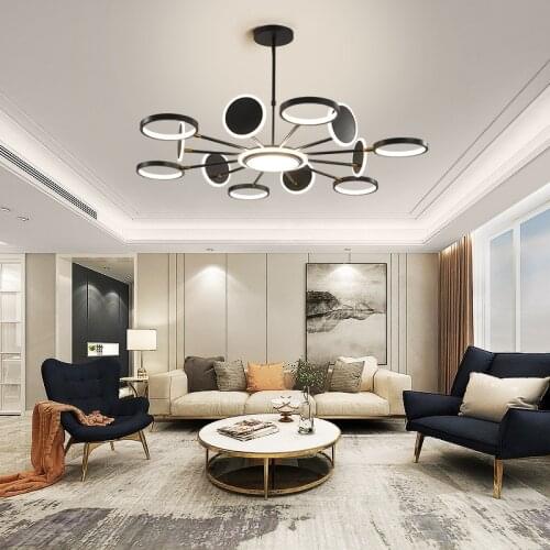 Modern Chandelier Lighting Led Bulb for Living Dining Room Bedroom Ring Indoor Floding Design Pendant Lamps 220V pendant light