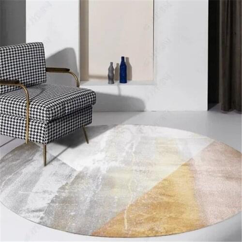 Modern Abstract Line Painting Round Carpet On The Floor For Living Room Bedroom Mat Fashion Home Decoration Non-slip Rugs