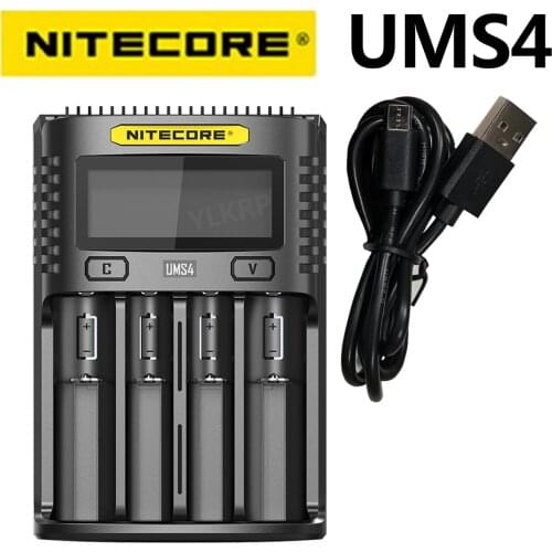 NITECORE UMS4 Intelligent Four - Slot QC Fast Charging 4A Large Current Multi - Compatible USB Charger
