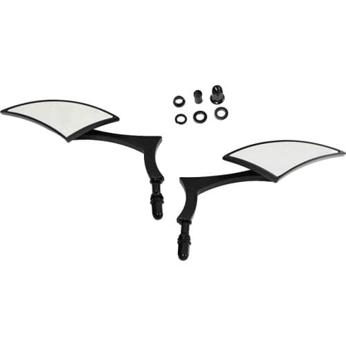 Universal Aluminum Alloy Blade Motorcycle Rear View Side Mirrors Bar End Mirrors for Harley Cruiser Bobber Chopper