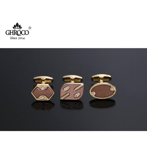 GHROCO High Quality Exquisite Rose Gold Fench Shirt Cufflinks Fashion Luxury Gifts for Business Men Women Groom and Best-men