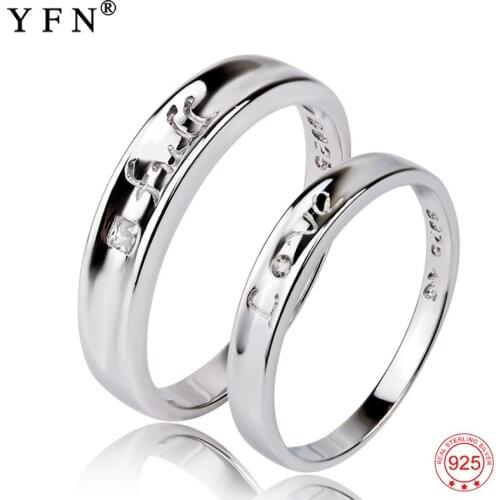 GNJ0468-M YFN 100% Real 925 Sterling Silver Lovely Sweet Rings Fashion Classic Lovers Ring Jewelry & Accessories For Men