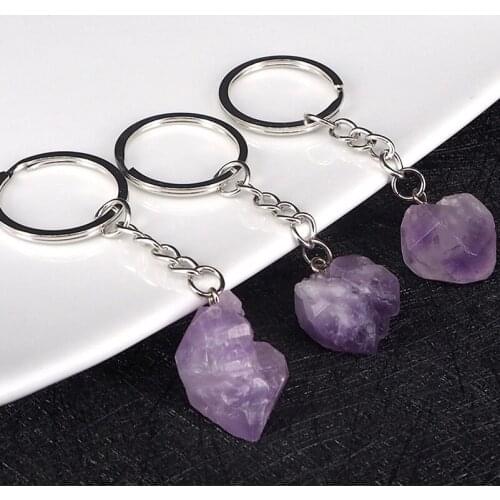 1PC Natural Quartz Crystal Non-standard Mineral Jewelry Decorative Accessories DIY Gift Rough Rock Keychain Bag Charm