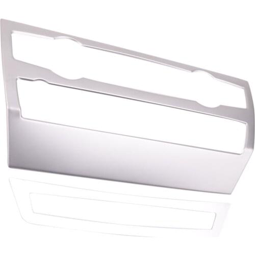 2pcs/Set Car Interior Center Console CD Panel Cover Trim Stainless Steel Fit for BMW X5 E70 X6 E71 2009 2010 2011 2012 2013