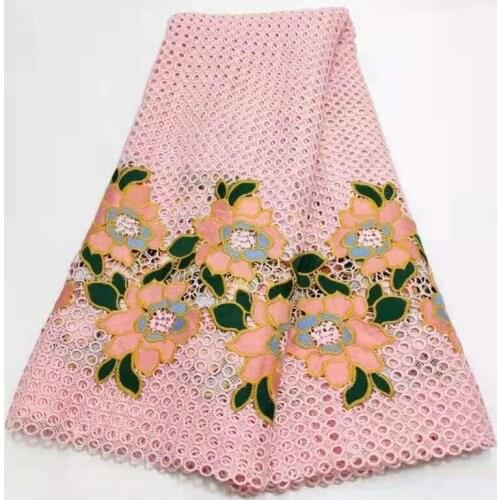 African Lace Fabrics 2020 High Quality Cord Lace Fabrics Guipure Lace for Evening Party Wedding Nigerian Cotton Lace