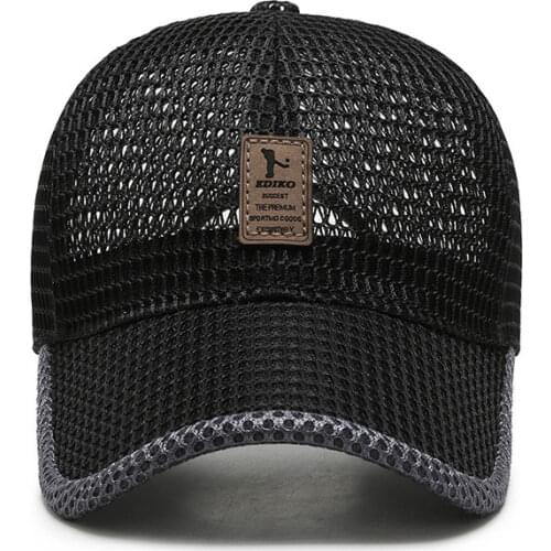 Summer Breathable Mesh Baseball Cap For Men Women Outdoor Sport Tennis Golf Snapback Cap Fashion Visors Uv Protection Sun Hats