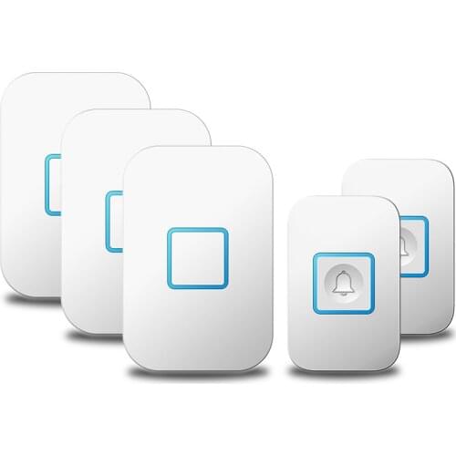 CACAZI Home Wireless Doorbell Waterproof Touch Button LED Light 300M Range Cordless Door Calling Bell US EU UK Plug 60 Chimes