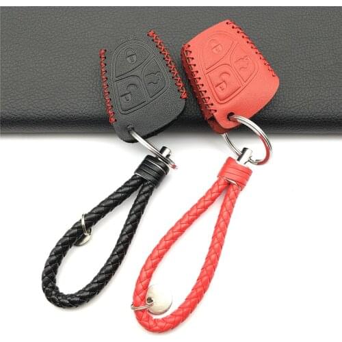 100% Genuine leather car key cover case protective For Mercedes Benz C AND S ML CLK SLK CLS 3 buttons remote control Key cases