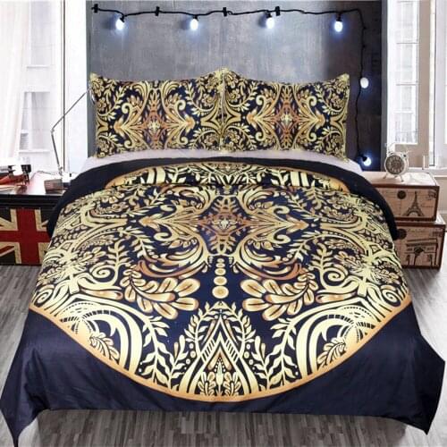 3D Bronzing Flower 3 Pieces Duvet Cover Set Floral Collection Bedding Set Soft Bed Cover King Queen AU Single Double