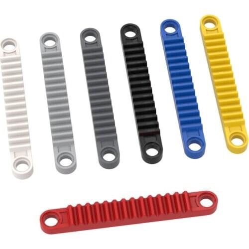 10PCS Assembles Particles 6630 1x8 Gear Bar With Bolt Bricks Building Blocks DIY Replaceable Parts Toys For Children Gift