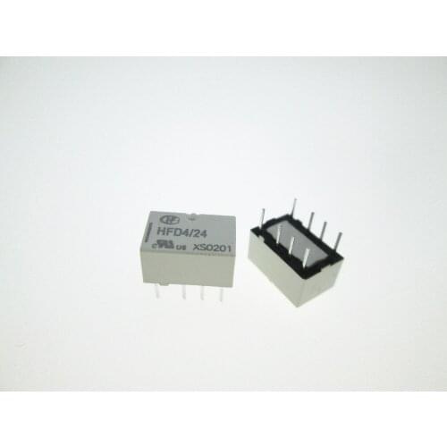 HOT NEW Signal Telecommunication relay HFD4/24 HFD4/24V HFD4-24 HFD4-24V 24VDC DC24V 24V 0.5A 125VAC 8PIN