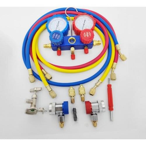 Refrigerant Manifold Gauge Car Refrigeration Air Conditioning Manifold Gauge Maintenence Tools for R22 R-410A R-134a R-404A