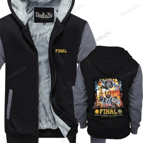 Homme cotton hoodies zipper Njpw Jushin Thunder Liger Liger The Final brand winter hoodie warm jacket