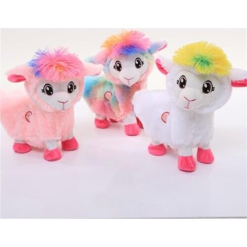 30CM Music Vocal Short plush toy America Story Twisted Ass Alpaca Shake Hip Electric Alpaca Plush Animal toys