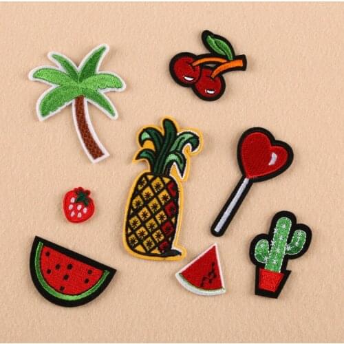 Customizable Wholesale Embroidered Cloth Lable Fruit DIY Clothing Sccessories Patch Embroidered Cloth Stickers