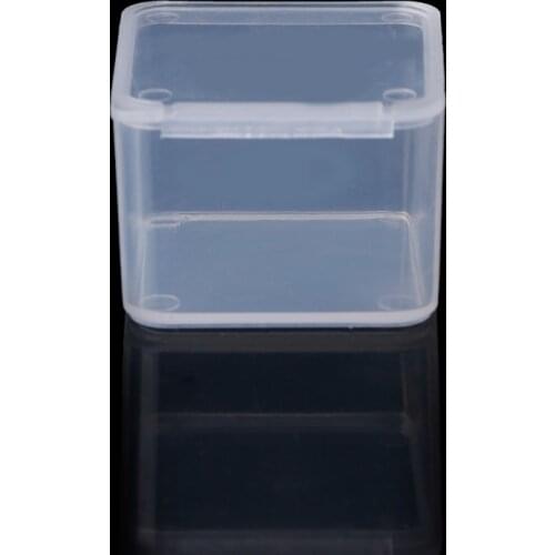 Small Square Clear Plastic Jewelry Storage Boxes Beads Crafts Case Containers