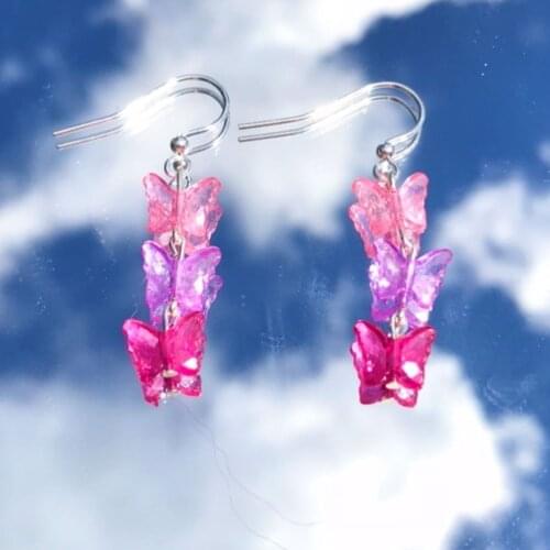 New Vintage Butterfly Earrings for Teens Women Egirl Dinosaur Alloy Dangle Earrings Fashion Drop Earrings Jewelry 2021 Trend